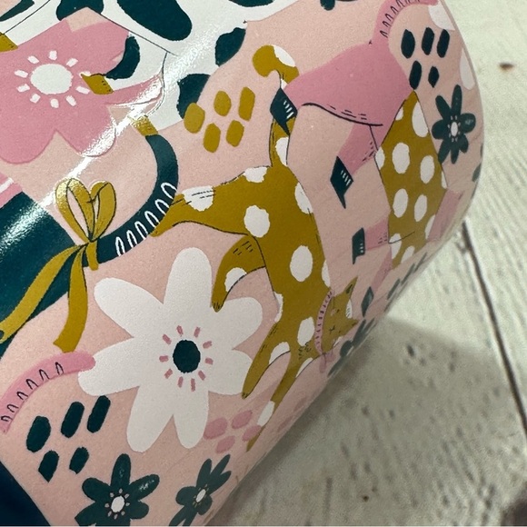 NWT prima design Pink retro Floral Cat Lover Mug PURR MAMA cat mom polka dot - Picture 7 of 7